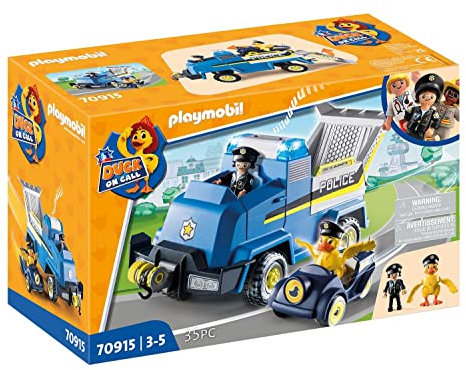 PLAYMOBIL Duck ON Call 70915 Polizei Einsatzfahrzeug, Mit Licht und Sound, Spielzeug für Kinder ab 3 Jahren