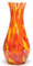 Cá d'Oro Glasvase Orange/Gelb Konfetti mundgeblasenes Murano-Stil Kunstglas - Modell Nr. 83