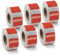 BETCKEY - 6 Rollen Rot Mehrzwecketiketten (Klein) Kompatibel mit DYMO 11353(S0722530), 13mm x 25mm, 6000 Farbige Etiketten für LabelWriter 450, 4XL NICHT passend 550 oder 5XL
