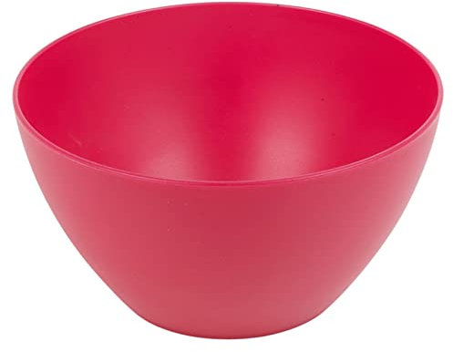 URBN-CHEF 6pc Unbreakable Reusable Coloured Plastic Deep Soup Cereal Bowls Party Tableware (Pink)