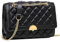 Kasgo Umhängetasche Damen, Elegant PU Leder Crossbody Bag Schultertasche Klein Handtasche Shoulder Bag für Dame mit Verstellbaren Kettengurt Schwarz
