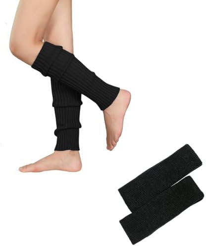 Stulpen Damen,Stulpen Schwarz,Stulpen Damen Schwarz,Beinstulpen Damen,Leg Warmers,Damen Langer Beinwärmer,Winter Strick Bein,Gestrickte Beinwärmer,Knöchelwärmer,Damen Strick-Beinstulpen,Beinstulpen