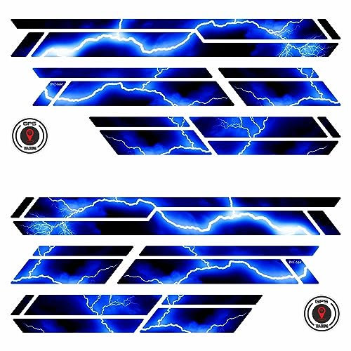 BIKE-label Fahrradrahmen Aufkleber 12-teilig XL Sticker Set E-Bike Blitz Blue Thunder X400060