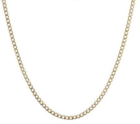 RWQIAN Edelstahl Klassische Kette Herren Gold 4.5mm Panzerkette Männer Link Chain Cuban Kette 51CM Hip-Hop Halskette