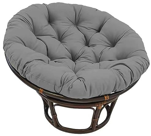 Yahbrra Papasansessel Kissen, Polster Bodenkissen für Schwenksessel, Rund Papasan Sessel, Polyrattan Sessel Durchmesser 100 cm und Kissenstärke 10 cm Rattanmöbel Gartenstühle Rund Blumen (Color : DAR
