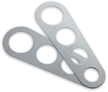 Stainless Steel Spaghetti Measurer Tool Quick Pasta Measuring Tool for Kitchen Cooking Tool (Silver, 2pcs)