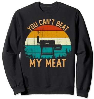 Vintage Retro Style Funny BBQ Pit Reverse Flow Smoker Grill Sweatshirt