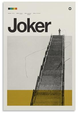 GODARM Joker, 2019 Poster, dekoratives Gemälde, Leinwand, Wandposter und Kunstdruck, modernes Familienschlafzimmer, Dekoration, Poster, 30 x 45 cm