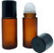 Essenciales Lot de 2 flacons en verre de couleur ambre glacé sans fuite - Rollon facile à mettre et à retirer - 50 ml