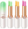 3PCS Lippenbalsam, Klarer Farbtemperaturwechsel Lippenstift Set, Lang anhaltender feuchtigkeitsspendender Lippenstift Frauen Lippenpflege, Natürlicher Lippenschutz, Lippenreparatur (D)