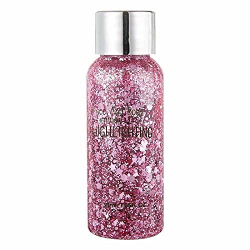 Glitter Glue, 30ml Chunky Glitter Gel, Reflective Iridescent Glitter, Face Glitter, Washable Eye Glitter, Carnival Glitter Makeup, Face Glitter for Kids, Sparkly Liquid Eye Shadow