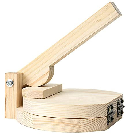 GIISH Prensa de Tortilla de Madera, Prensa para Hacer Dumpling Prensa Chapati Roti, MáQuina de MaíZ para Tacos, Herramientas de Prensado, Accesorios de Cocina