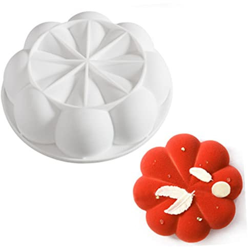 Ciieeo Backform aus Silikon Formen für die Babyparty Fußballtorte Silikonformen Fondantformen aus Silikon DIY-Backformen Nachtisch Kuchenform Italien Schimmel Weiß