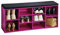 Kesper | Schuhschrank mit Sitzkissen, Material: Spanplatte, funiert, Maße: B 103,5 x H 48 x T 29,5 cm, Farbe: PInk, Schwarz | 15984 13