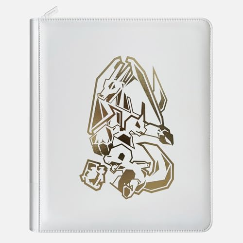 Douper Toploader Binder, Oversized 9 Pocket 252 Top Loaders Holder, EverGuard Protection, Customizable Label Slot, Premium Gold Foil Design - Unique Gift for Collectors