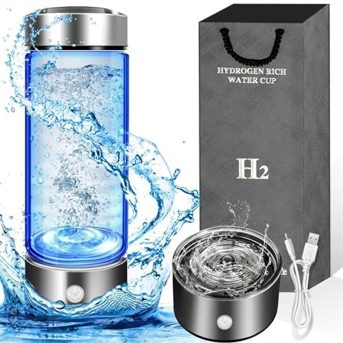 Voior Hydrogen Water Bottle - 2024 Best Voior Water Bottle, 14 Oz Rechargeable Portable Hydrogen Water Maker Bottle, 6000+ppb Hydrogen Water Bottle Generator, Improve Water in 3 Minutes