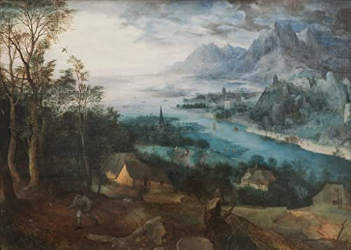 MHFFDYIV De Célèbres Tableaux Peinture à l'huile sur Toile Peinture d'art Mural la parabole du semeur de Pieter Bruegel l'ancien Impression Peinture Huile 60x90cm