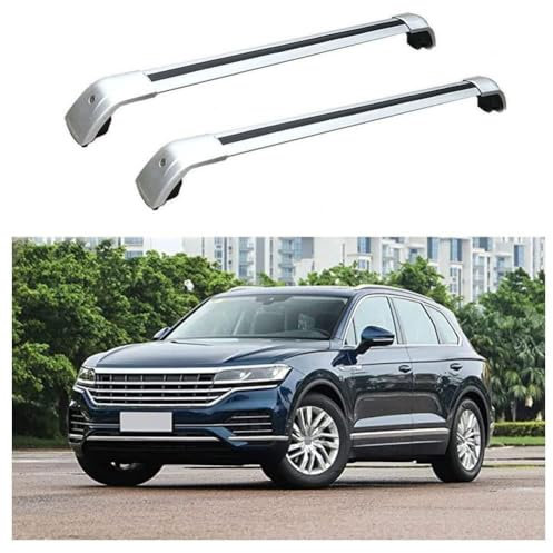 ZXHHXEB 2 Stück Aluminium Dachträger Querstangen für VW Touareg (CR7) SUV 2019-2022,Dachgepäckträger Relingträger Gepäckablage Auto Accessories,C