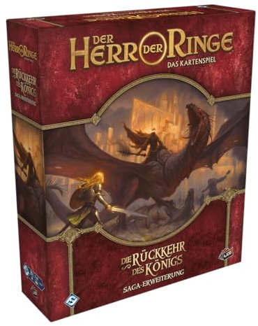 Fantasy Flight Games, Der Herr der Ringe: LCG – Die Rückkehr des Königs, Saga-Erweiterung, Expertenspiel, Kartenspiel, 1-4 Spieler, Ab 14+ Jahren, 30 Minuten je Spieler, Deutsch