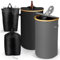 SOUTHGATE Lot de 2 Collecteurs de Bouteilles Consignées avec Couvercle, 200L Poubelle Recyclage 2 Compartiment, Rangement des Bouteilles Vides & Du Verre Usagé avec 2 Poches Intérieures Amovibles