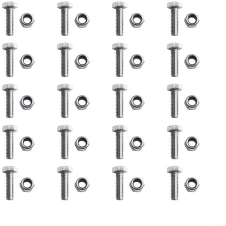 Allthingstore 20 Sets Schlangenscherbolzen, Muttern für Honda Schneefräsen HS1132 HS624 HS828 HS928 HS724 Ersatzteile