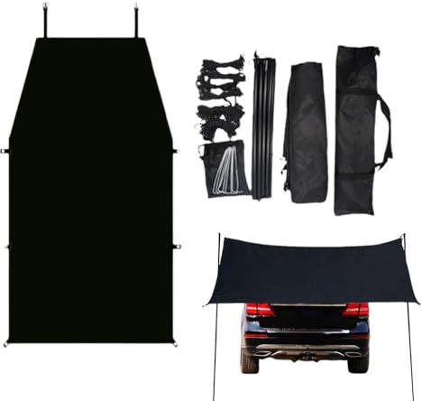 - Tienda de Maletero para Camping, toldo para Camiones de Tela Oxford a Prueba de Viento, de portón Trasero, toldo para de Coche Resistente al Sol, cobertizo de Camping