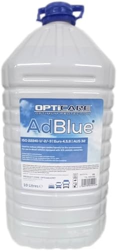 Opticare AdBlue Diesel Exhaust Fluid, 10 Litres, ISO 22241 Standard, for Euro 4/5/6 Vehicles