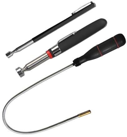 KAIYAYA 3 Pcs Aimant Telescopique,Magnétiques Télescopiques,60CM Outil de Ramassage Magnétique Flexible Tige Récupérateur Aimantée pour Ramasser de Petites Pièces,Objets Métalliques(1.5 LB 3 LB 5 LB)
