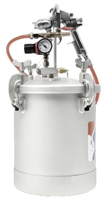 Spray Paint Pressure Pot Tank, 10L Air Paint Pressure Pot, with Adjustable Spray Gun, Safety Valve & Barometer for Latex, Varnish, Anti-Rust Coatings
