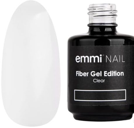 Emmi-Nail Fiber Gel Edition Clear 14ml I Mittelflüssiges Fiberglas-Aufbaugel I HEMA-frei, ablösbar mit Remover I Verstärkt Naturnägel um 80% I Für UV/LED Gel Modellage