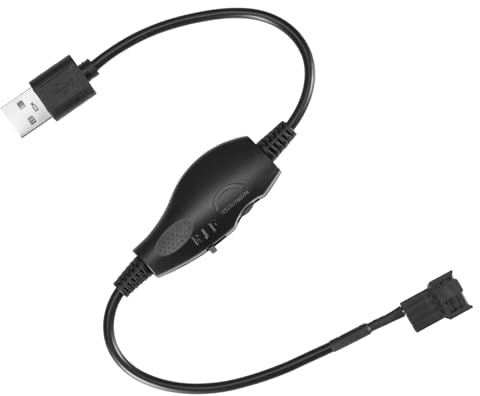 AYWHP DC 5V Step up zu 12V USB Fan Controller,12V USB 2 polig Fan Speed Controller Governor mit Schalter und Drehzahlregler für 3/4 polige Lüfteranschlüsse