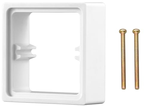Espaciadores de Enchufe Individual Espaciador Cuadrado de 1 Banda Espaciador de Interruptor de luz Extensor de Caja de 20mm con Tornillos para Tomas Eléctricas Interruptores