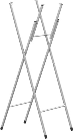 Frdhee Schreibtischbeine Füße Tisch,Bartisch-Gestell Klappbar Silbern 45x53x108 cm Verzinkter Stahl,Tischfüsse für Esstisch,Schreibtisch,Bistro