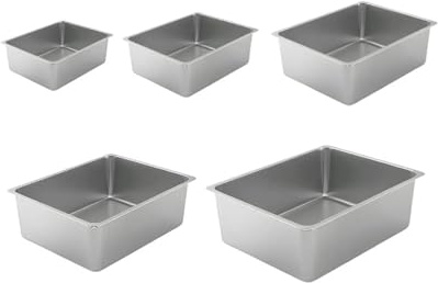 Stainless Steel Portable Open Top Sifting Cat Litter Box, High Sides Kitty Litter Pan, Cat Toilet & Sand Box, Pet Supplies(36cmx27cmx15cm)