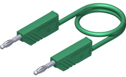 SKS Hirschmann CO MLN 50/2,5 Messleitung [Bananenstecker 4 mm, Bananenstecker 4 mm] 0,50 m, Grün, 1 Stück