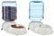 Amazon Basics Futter- und Wasserspender für Hunde, 2.5 Gallons, Größe L, Weiß, Klar