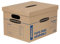 BANKERS BOX SmoothMove Classic Umzugskartons, ohne Klebestreifen, kleine Aufbewahrungsboxen mit Deckel und einfachen Tragegriffen, 25,4 x 30,5 x 38,1 cm, 10 Stück (7714901)
