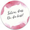 50 Sticker Hochzeit Schön, DASS du da bist!, Aufkleber Hochzeit Gastgeschenk (Aquarell rosa)