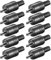 Lautsprecherstecker | mit Schraubanschluss | Gerade Schraubbar Knickschutz 2,2 mm | Boxen Audio Adapter Kabelanschluss Lautsprecher Stecker | Schwarz | 10 Stück