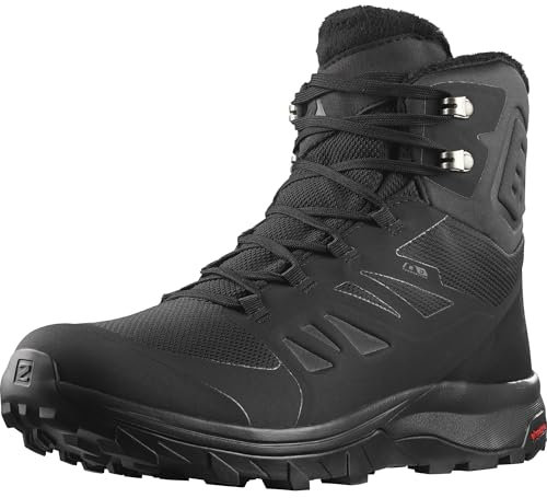 Salomon Outblast Thinsulate™ Climasalomon™ Waterproof (wasserdicht) Herren Winterschuhe, Schwarz (Black/Black/Black), 44 2/3 EU