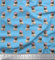 Soimoi Blau Baumwolle Batist Stoff Mops Hund Stoff Meterware 42 Zoll breit