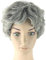 Amosfun alte Dame Perücke Oma im Alter von grauen Locken Perücke Rollenspiel Kostümzubehör Oma Frisur für Halloween Karneval Party Requisiten