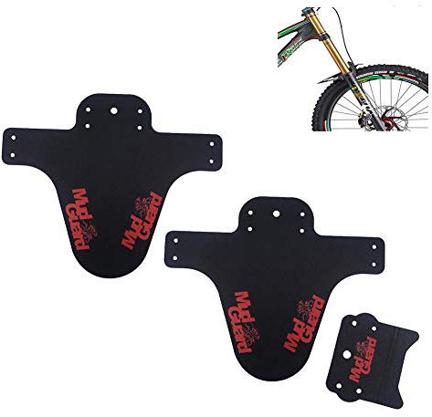 Sue Supply Fahrrad Schutzblech MTB Mudguard Bike Spritzschutz mit Kabelbinder (2 Stücke/rot)