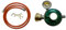 Gasschlauch 200 cm + 50 mbar Regler mit Manometer + Gasflaschenschlüssel