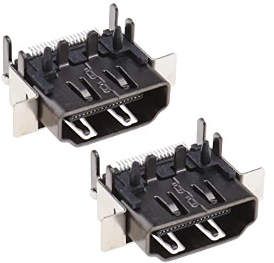eMagTech 2pcs Port HDMI Compatible avec Xbox One X Console Uniquement Prise Interface Connecteur Port d'affichage Composant Accessoires