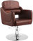 QINXINSHOP Salonstuhl Hydraulischer Stuhl Für Geschäft Oder Zuhause, Friseursalonstuhl Styling Friseurstühle Salondrehstuhl Friseurstuhl Sitz Friseur Friseursalon (420 Lbs) (Braun B) Praktisch