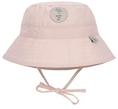 LÄSSIG Baby Kinder Fischerhut Sonnenhut Strandhut Kinderhut Atmungsaktiv Sonnenschutz UV-Schutz 80/Sun Protection Fishing Hat powder pink, 3-6 Monate, Größe: 43/45