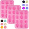 Stampi in Silicone per Dolci Antiaderente per Alimenti,3 pezzi 12 Motivi Floreal Stampo Torta Stampini Silicone Stampo Mini per Cioccolato, Caramelle, Gelatina, Cubetti di Ghiaccio, Muffin,Sapone