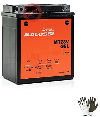 COMPATIBILE CON HONDA SH i (KF40A) 150 dal 2020 al 2022 BATTERIA IN GEL MALOSSI MTZ8V GIA' PRONTA ALL’USO ATTIVA BATTERIE 7 AH AMPERE 12 VOLT PER MOTO SCOOTER
