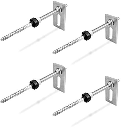4x M10 Stockschrauben 250mm Adapterplatte Edelstahl Photovoltaik Solar
